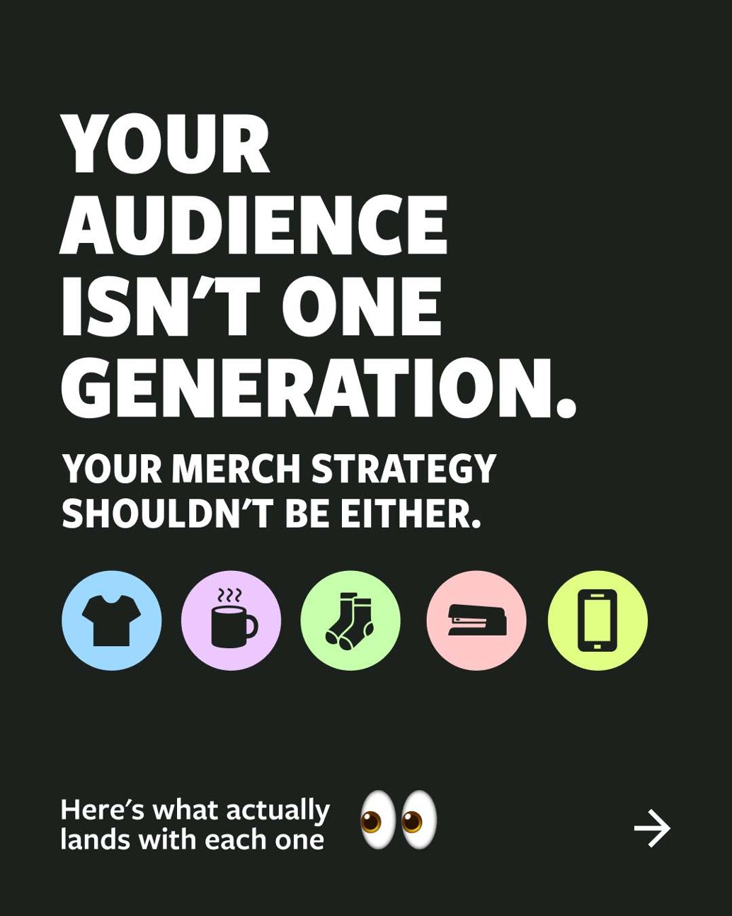 Believe it or not, not all generations want the same thing from merch. And when you treat them all the same, you could be leaving impact on the table. Swipe to see the full breakdown and let us know which one surprised you the most. 👀 Read more on the hub: https://lnkd.in/eqMtq2rt